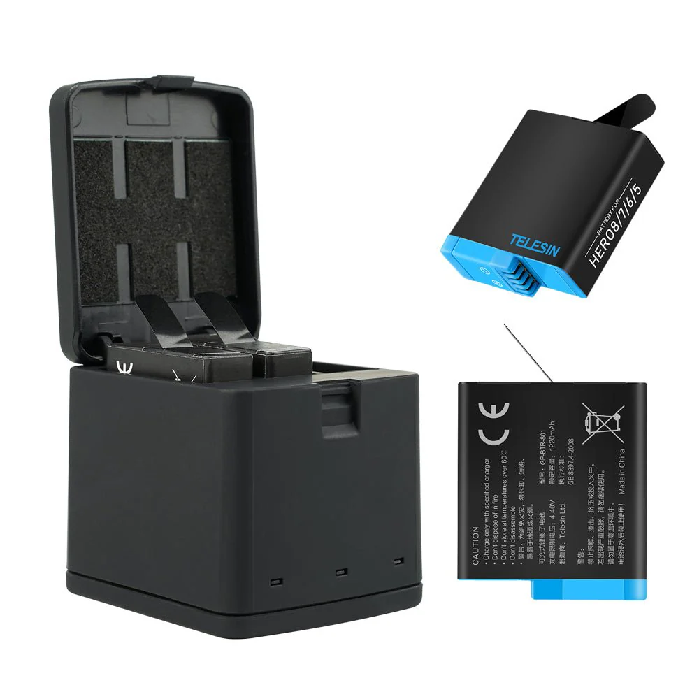 3 Slots LED Storage Charger Box for GoPro 5-8 - Image 6