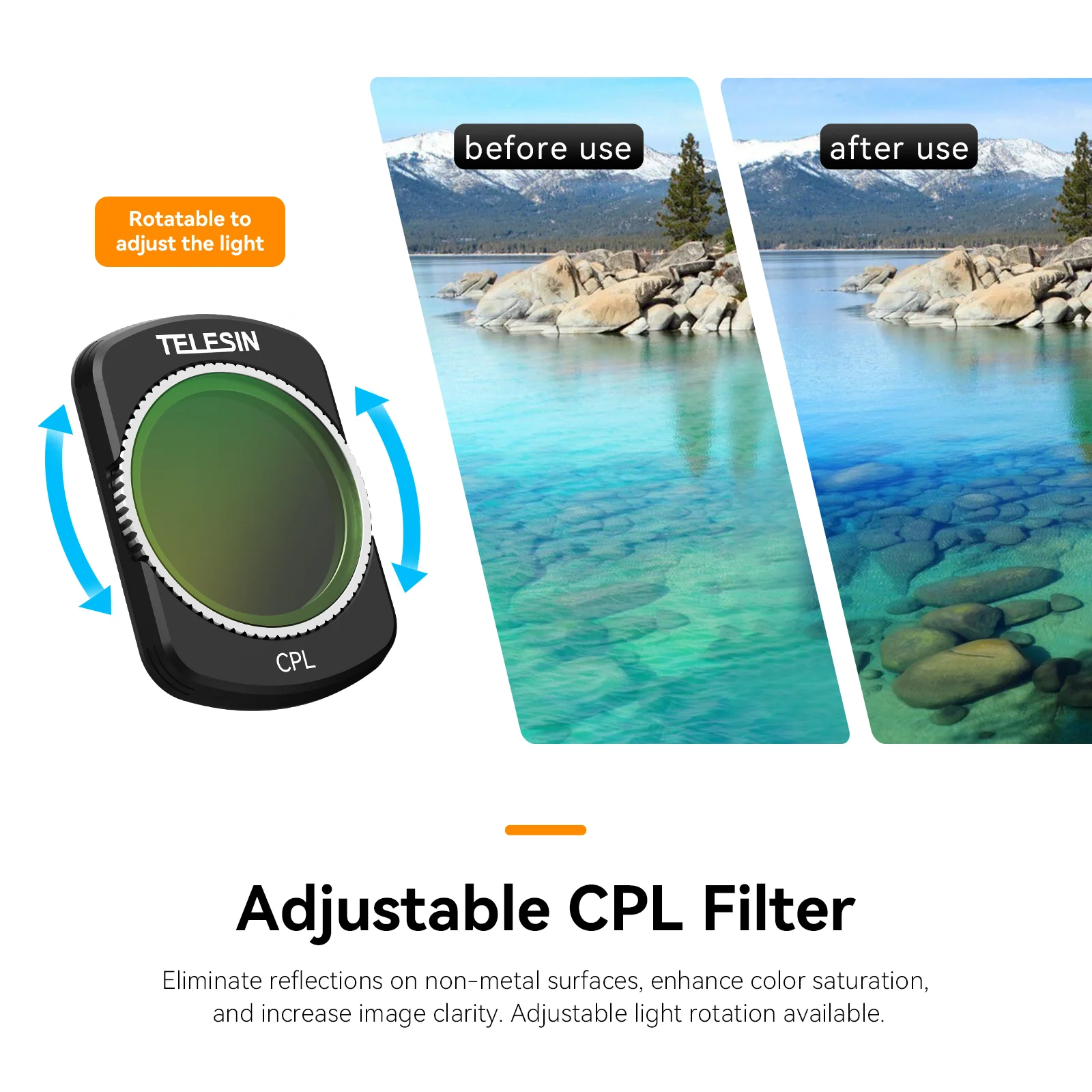 TELESIN CPL+ND16/64/256 Filter Set for DJI Pocket 3 - Image 6