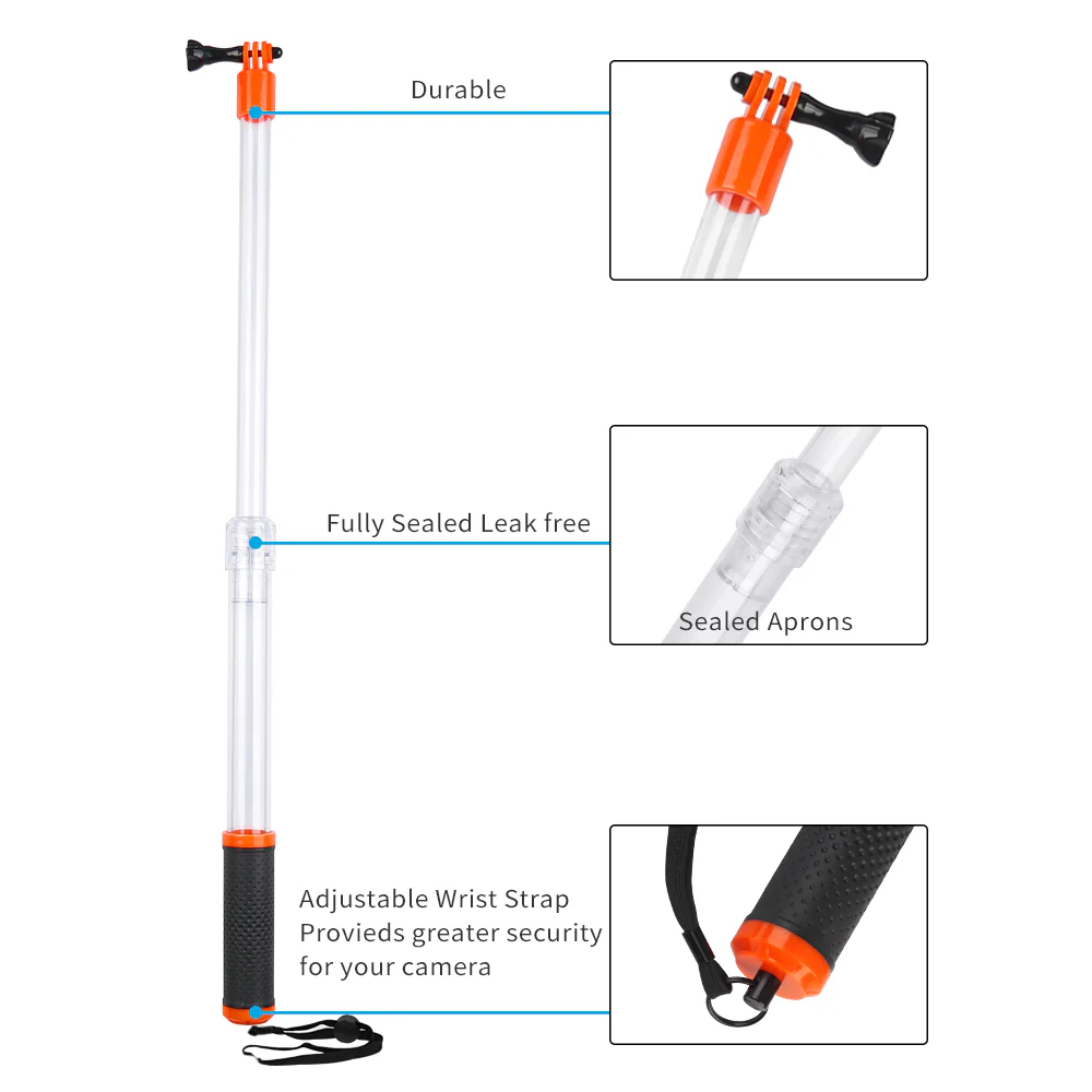 TELESIN Diving Buoyancy Waterproof Selfie Stick - Image 6