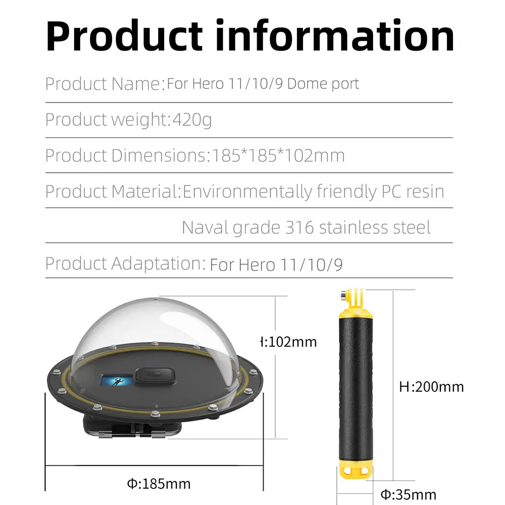 Dome Port For GoPro 9-13 - Image 17