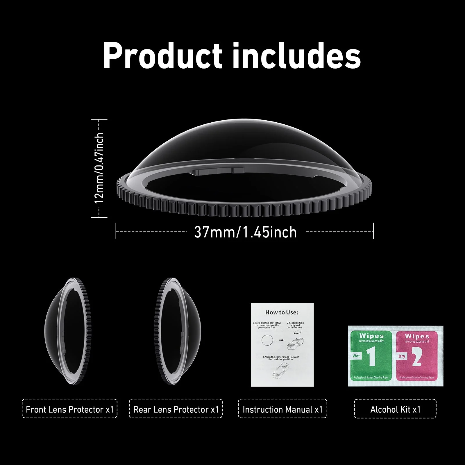 Telesin Dual Lens Protection Set For Insta360 X5 - Image 3