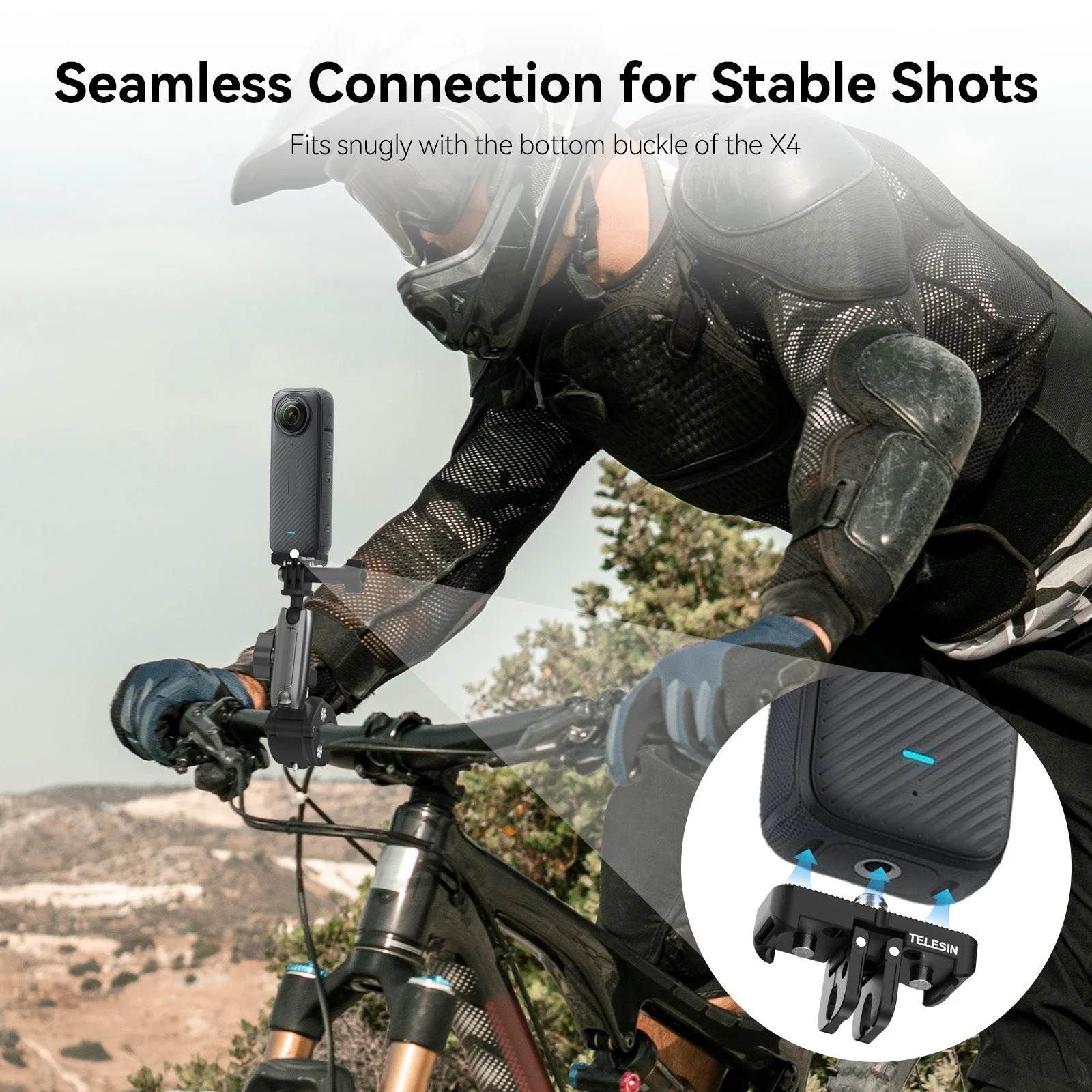 Telesin Dual Mount Adapter For Insta360 X4 - Image 4