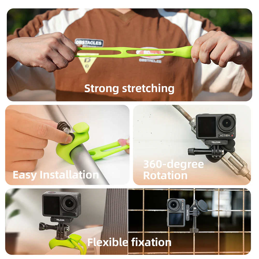 TELESIN Elastic Small Q Handlebar Mount - Image 9