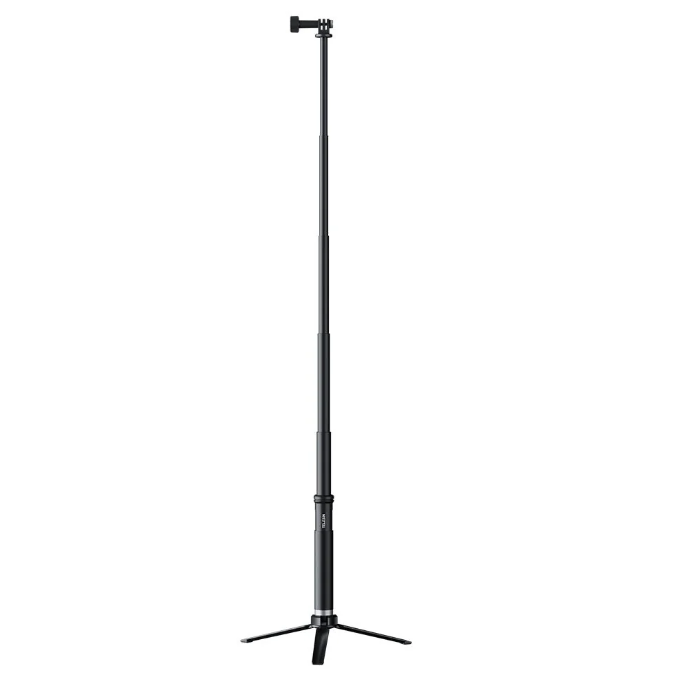 TELESIN 0.9m Extendable Aluminum Alloy Selfie Stick with Tripod and Phone Clip for GoPro - Image 6
