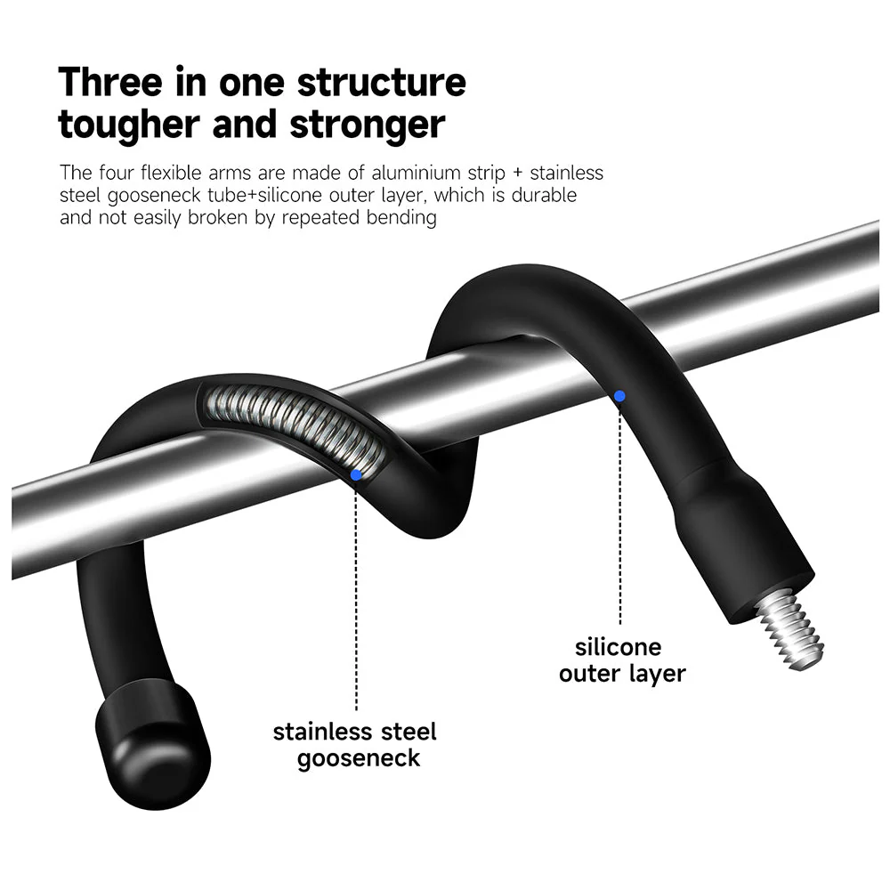 TELESIN Adjustable Universal Fence Mount for Action Cameras/ Phones - Image 9