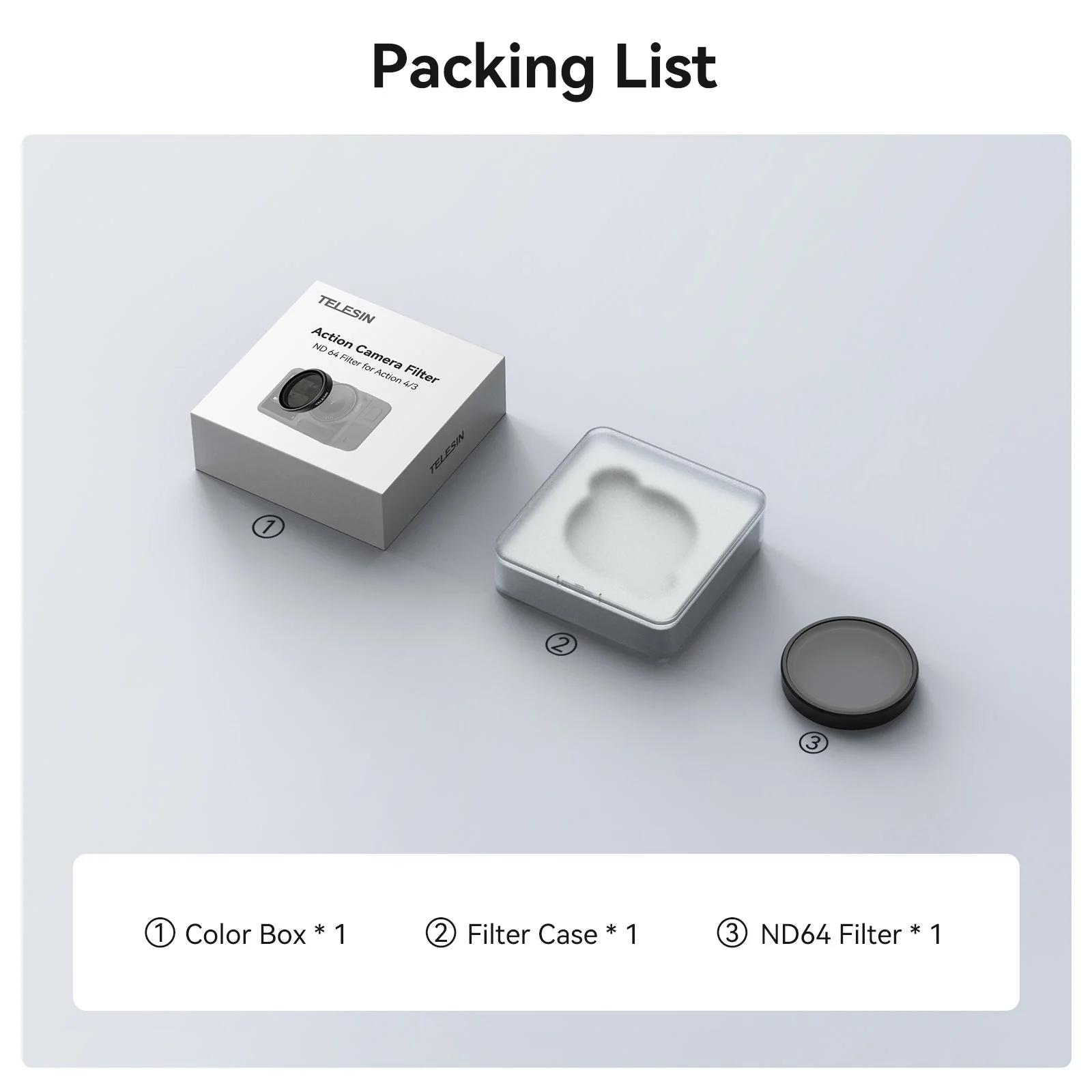 Telesin Filter Set CPL+ ND Filter Set For Action5 Pro/4/3 - Image 9
