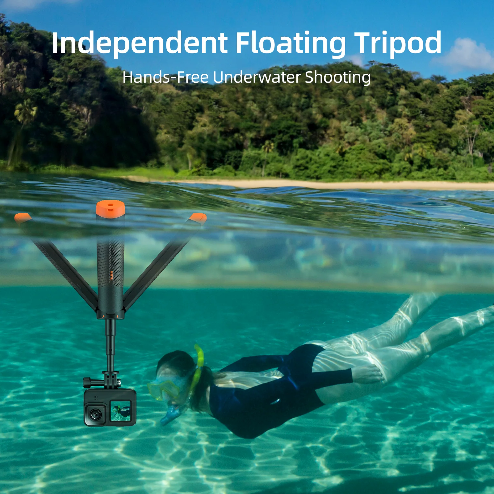 TELESIN Floating Tripod Selfie Stick - Image 8