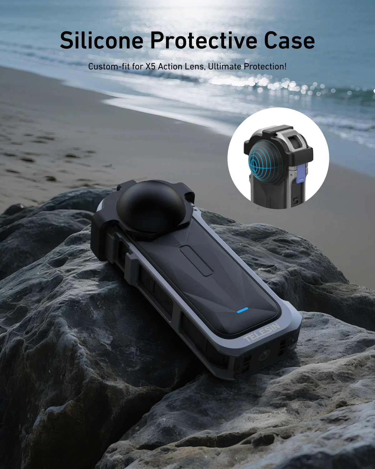 TELESIN Full Cage Protection for Insta360 X5 - Image 6