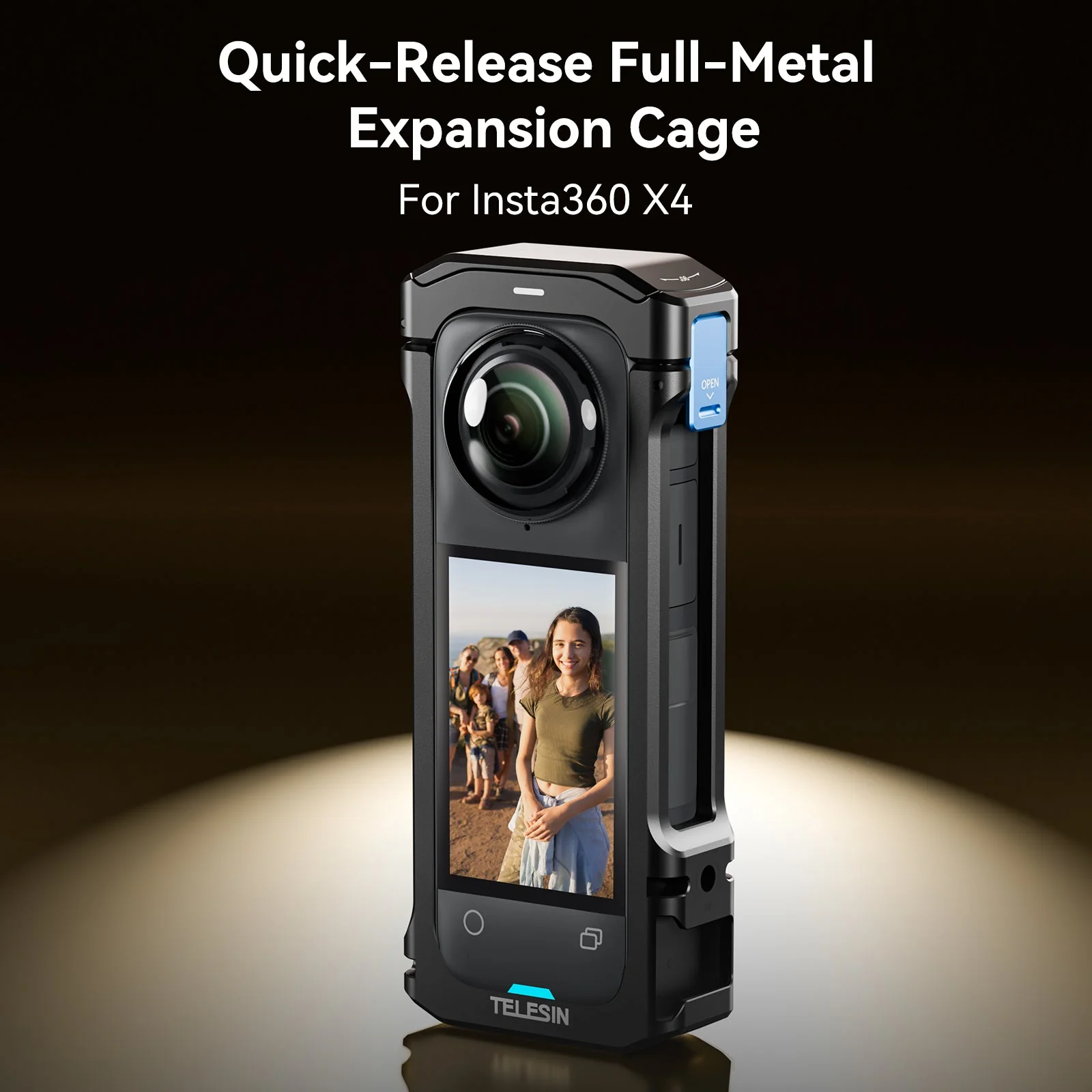 Telesin Full Metal Expansion Cage For Insta360 X4 - Image 8