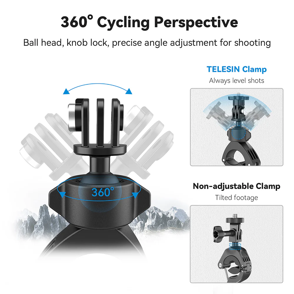TELESIN Handlebar Clamp Ring Mount - Image 10