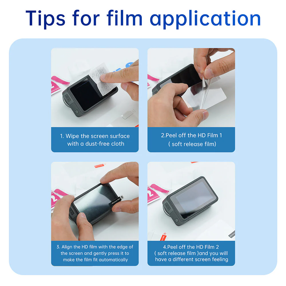 TELESIN HD Protective Film Set for DJI ACTION 3/4 - Image 9