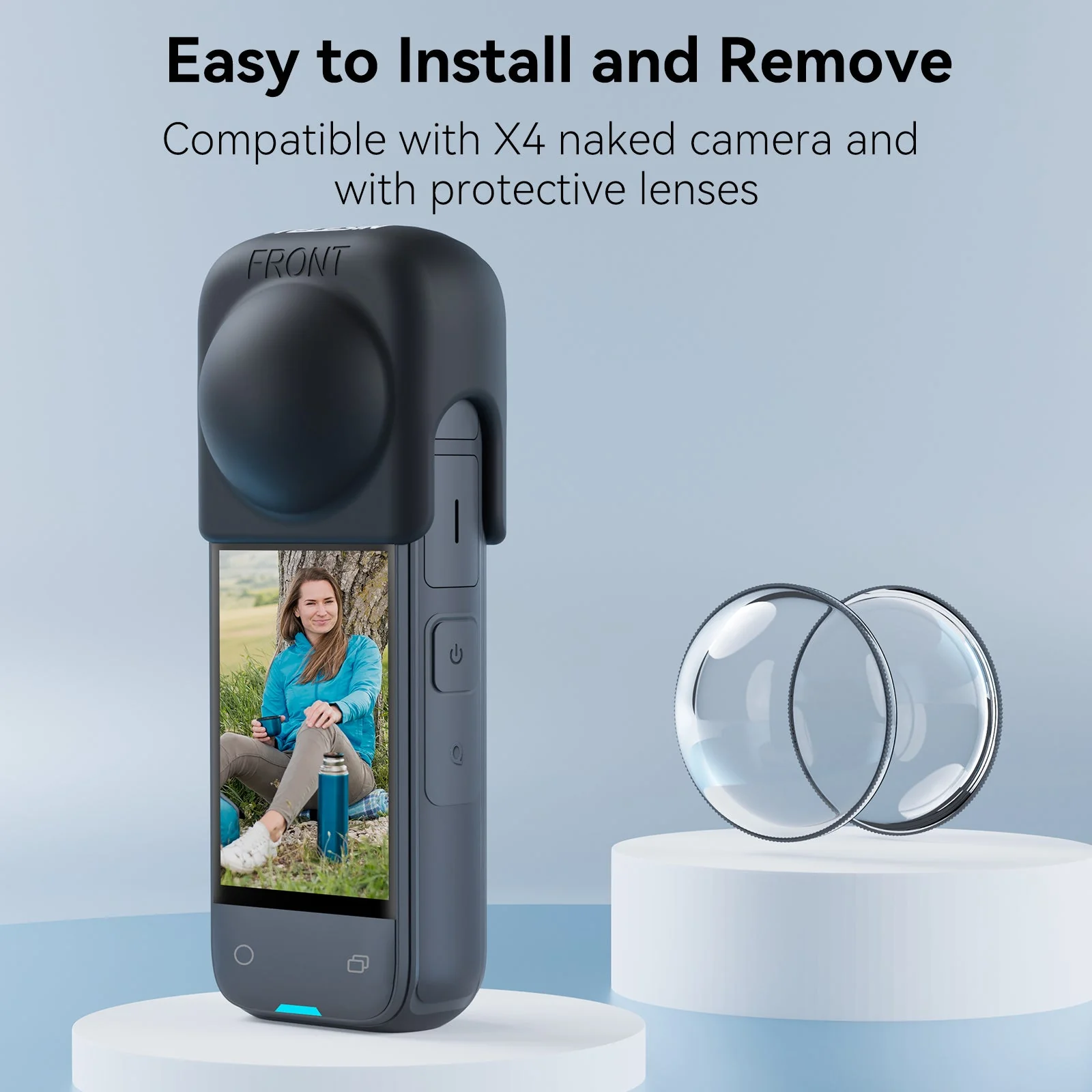 Telesin Lens Silicone Protective Cover for Insta360 X4 - Image 7