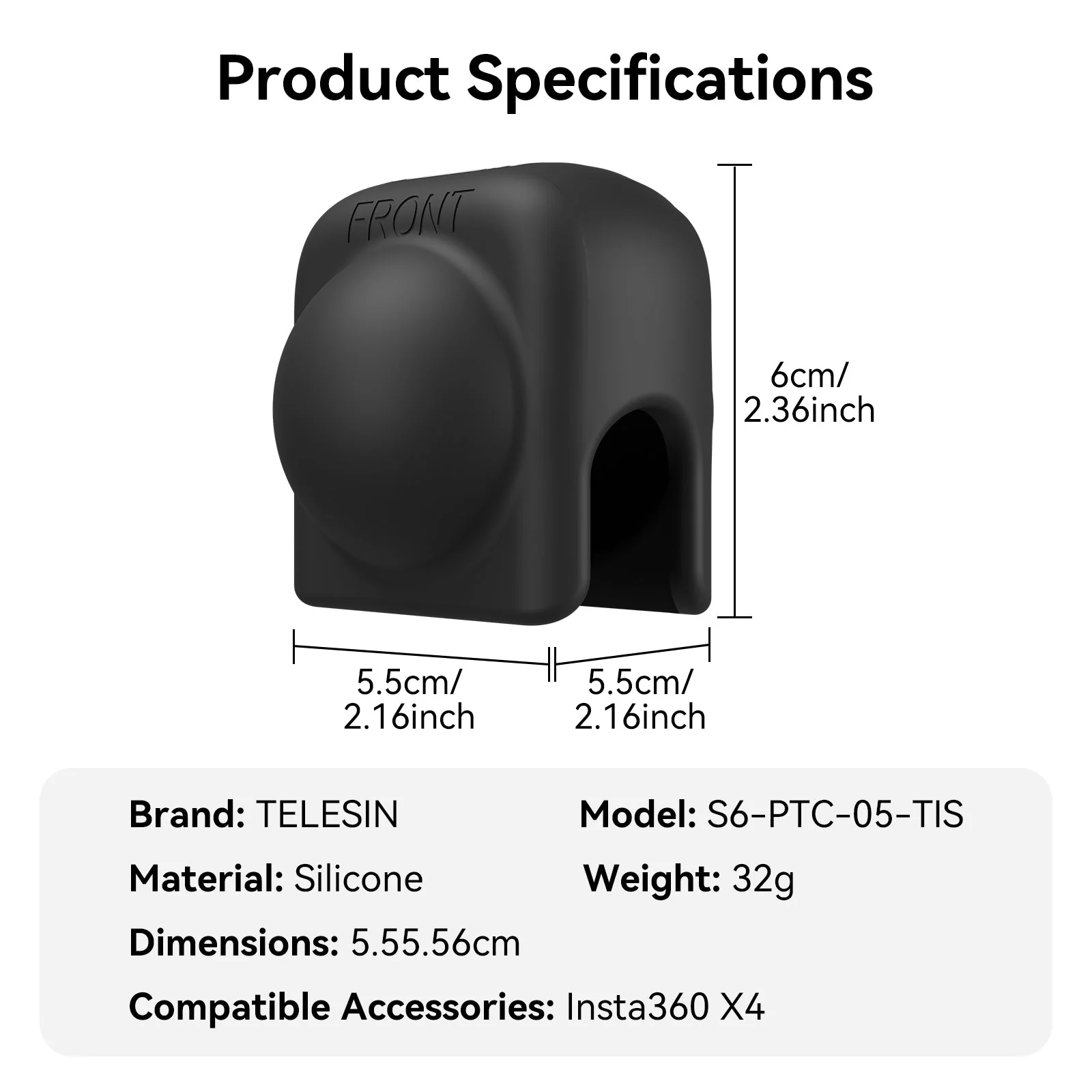 Telesin Lens Silicone Protective Cover for Insta360 X4 - Image 8