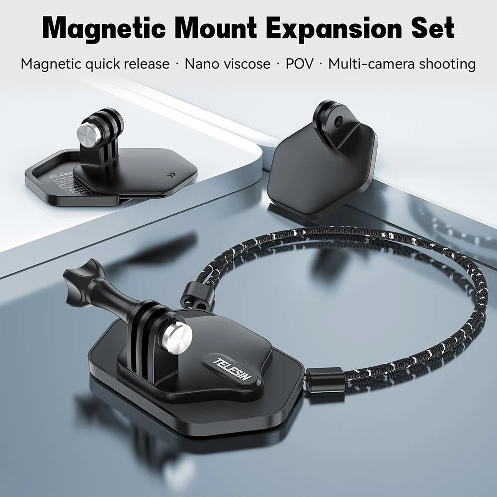 TELESIN Magnetic Bracket Expansion Set (Neck Mount/Quick Release) - Image 9