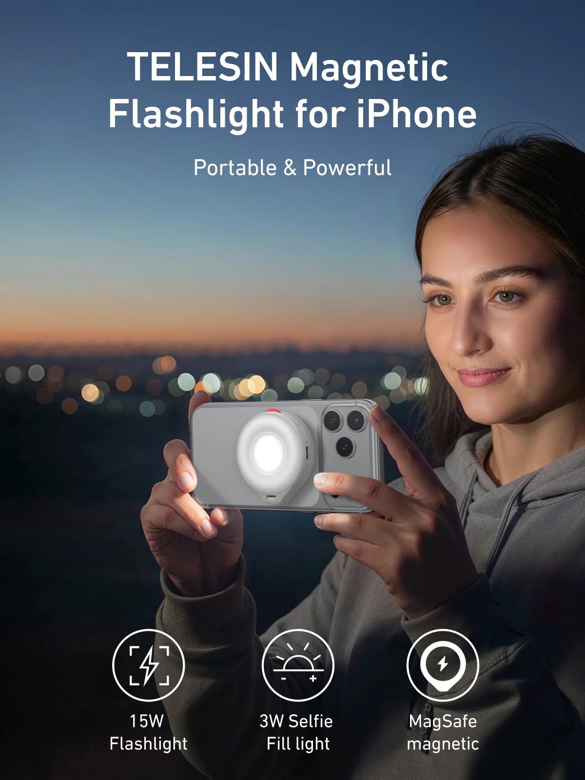 TELESIN Magnetic Flashlight for iPhone - Image 13