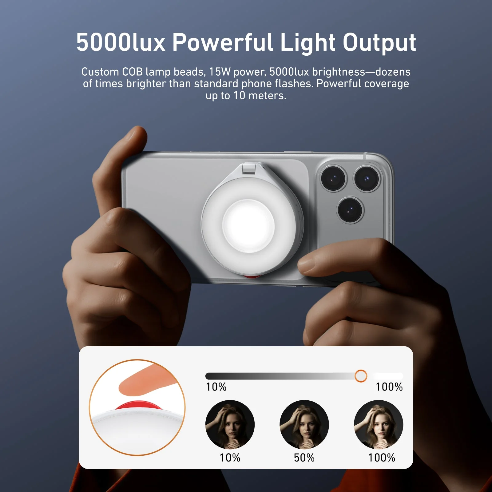 TELESIN Magnetic Flashlight for iPhone - Image 6