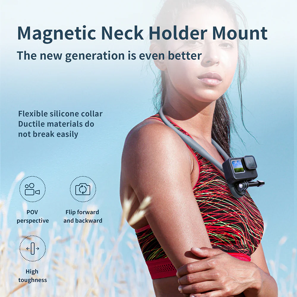 TELESIN Magnetic Neck Holder Mount for Action Cameras/ Phones - Image 12