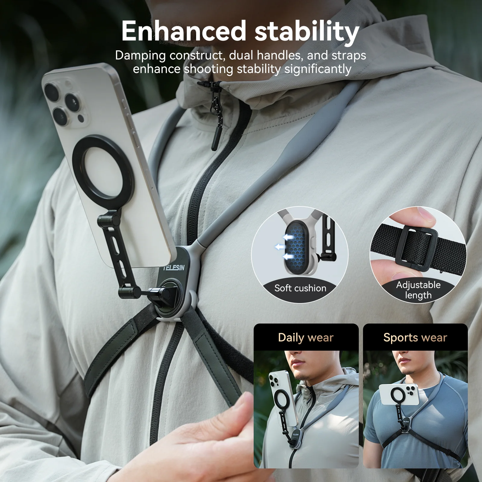 TELESIN Magnetic Neck Mount for Phones - Image 20