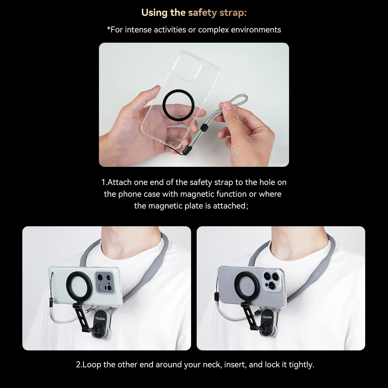 TELESIN Magnetic Neck Mount for Phones - Image 24
