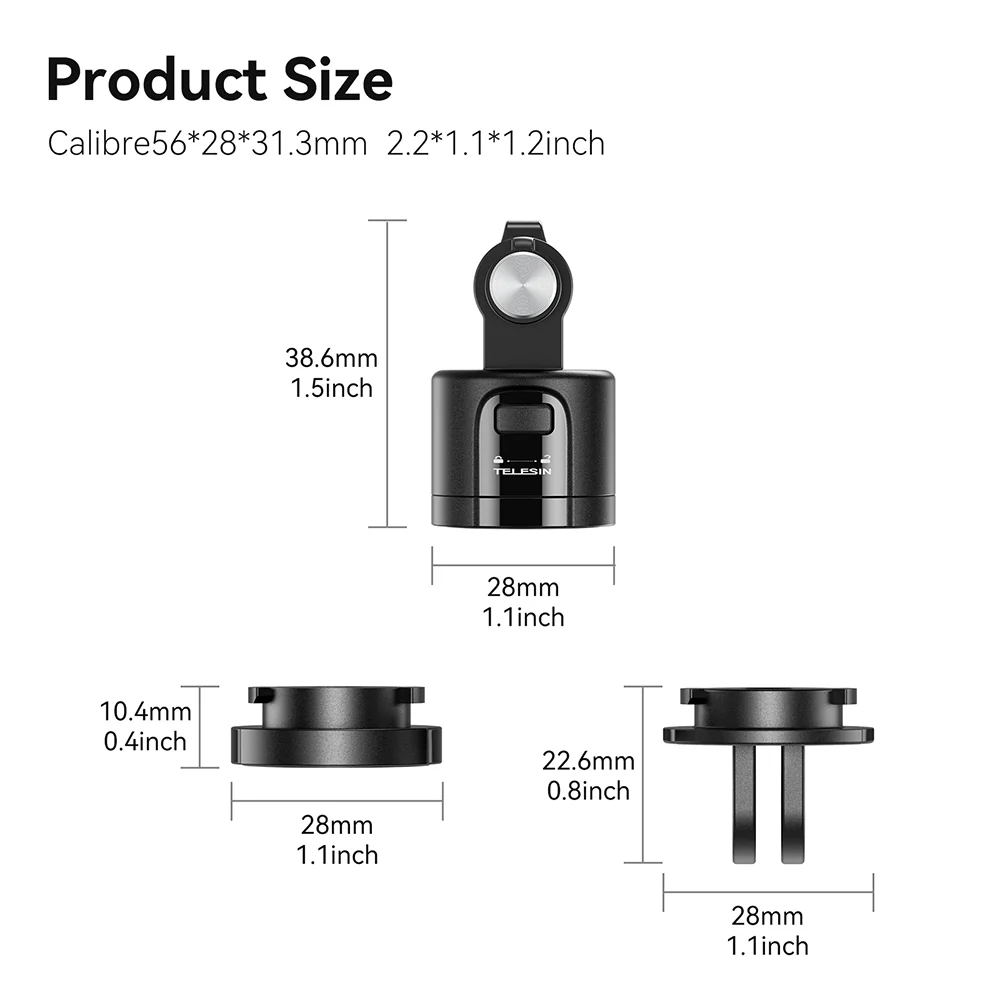 TELESIN Magnetic Quick Release Adapter Set - Image 10
