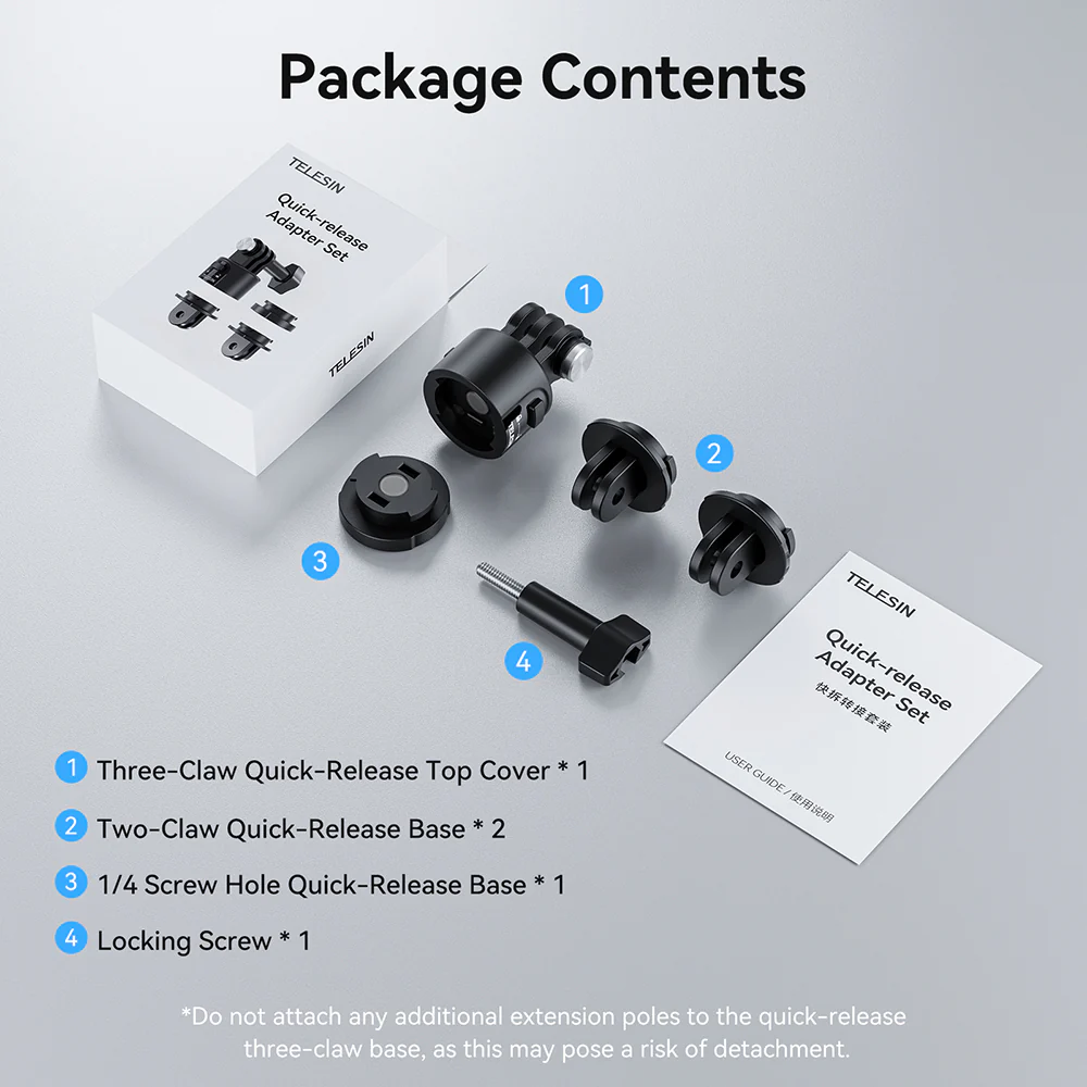 TELESIN Magnetic Quick Release Adapter Set - Image 11