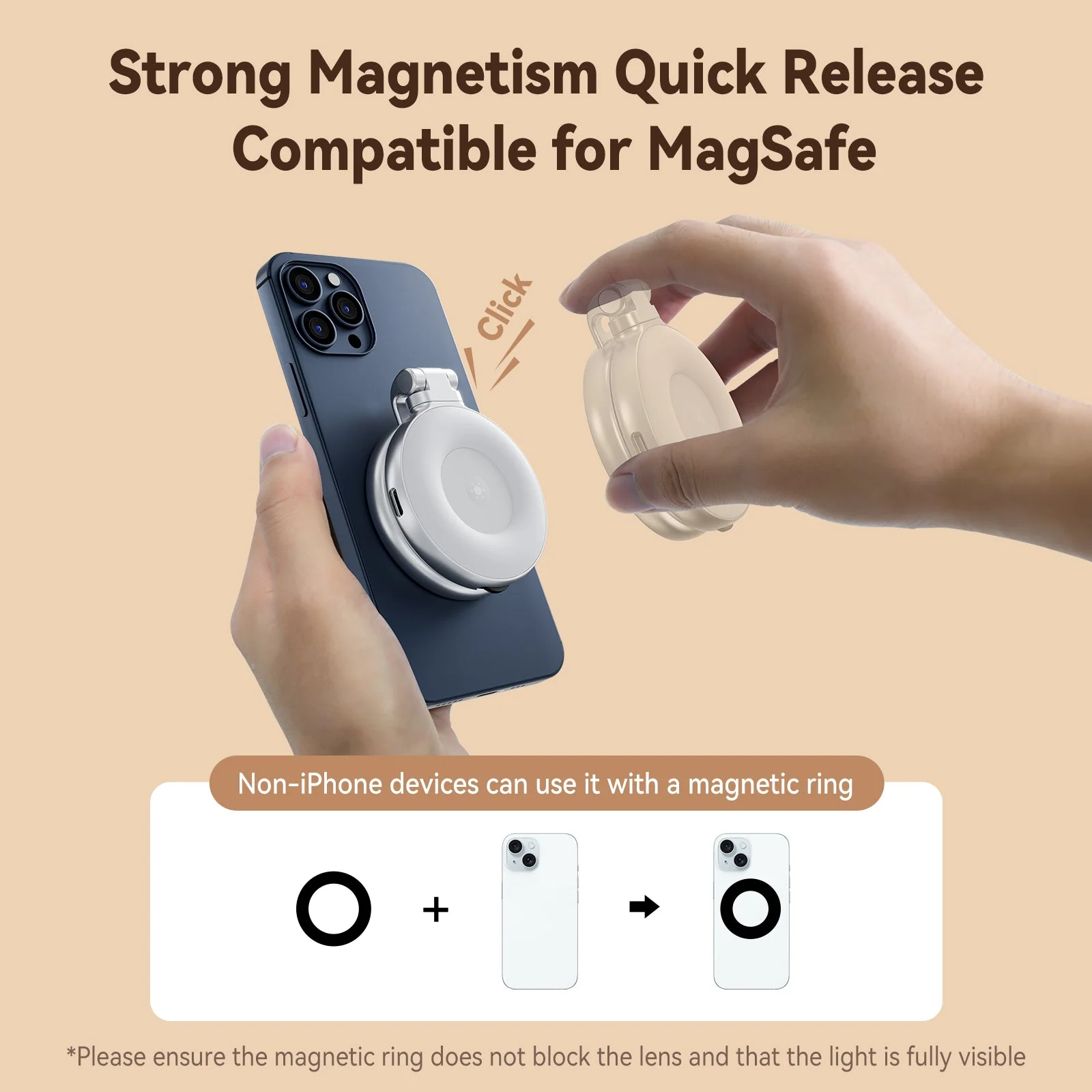 Telesin C03 Magnetic Selfie Ring Light - Image 5