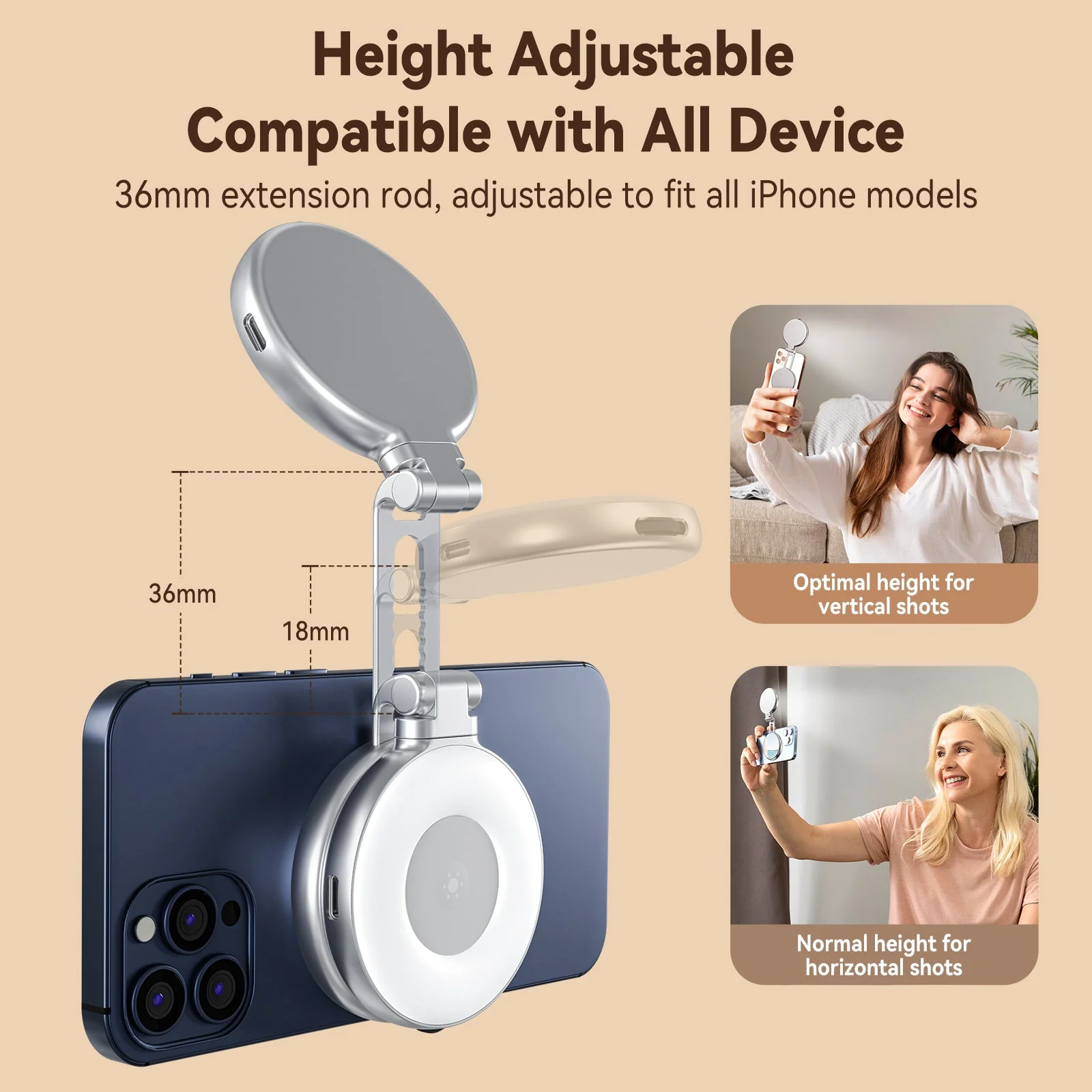 Telesin C03 Magnetic Selfie Ring Light - Image 7