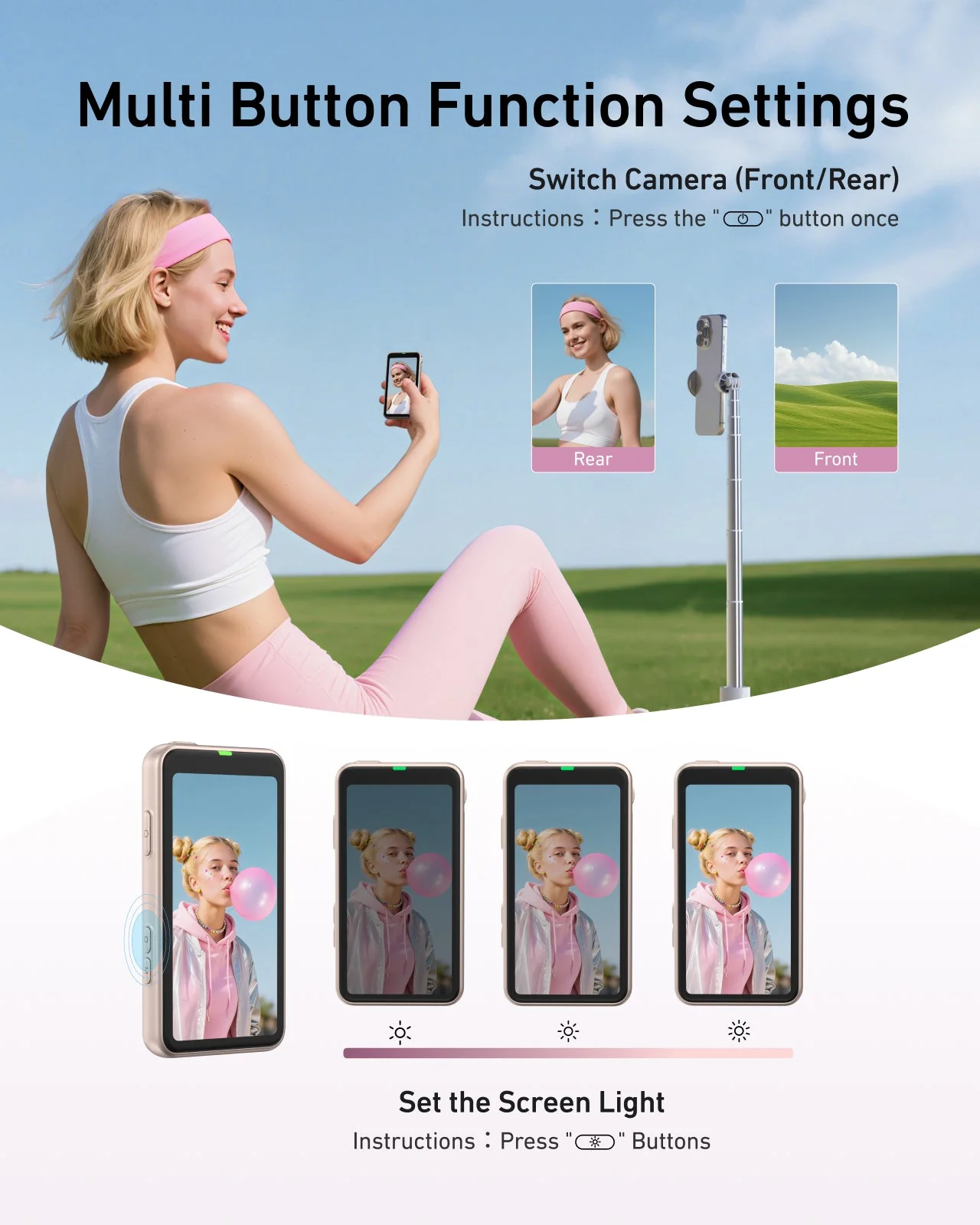 Magnetic Selfie & Vlog Monitor Screen for Phone - Image 8