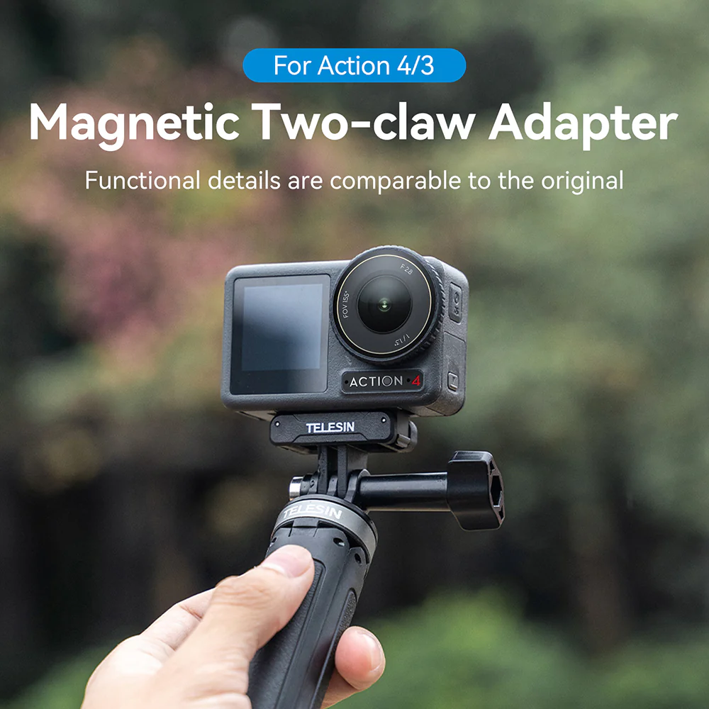 TELESIN Magnetic Two-claw Adapter for DJI ACTION 3/4 - Image 2