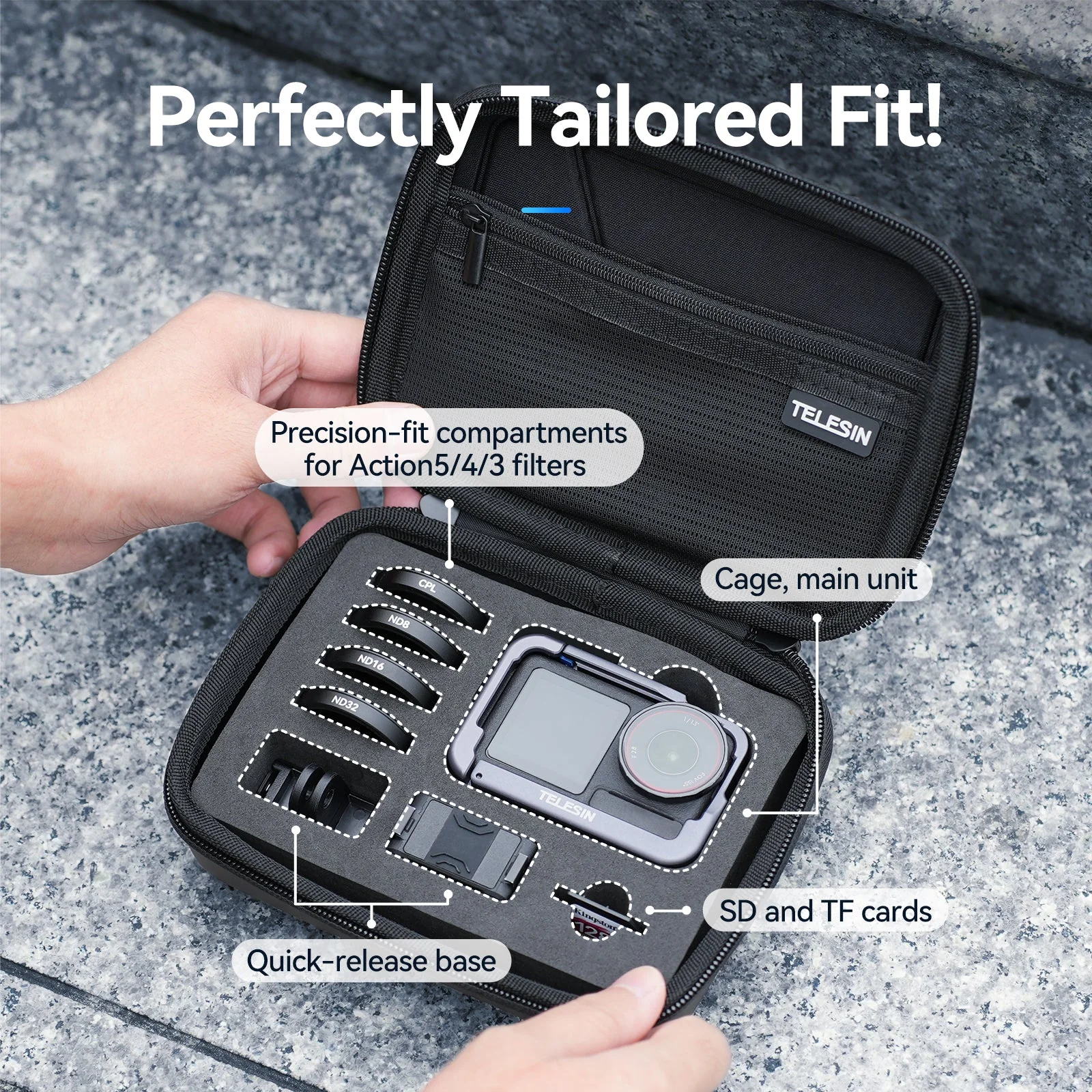 TELESIN Medium Shock-Resistant Case for Action Series - Image 3