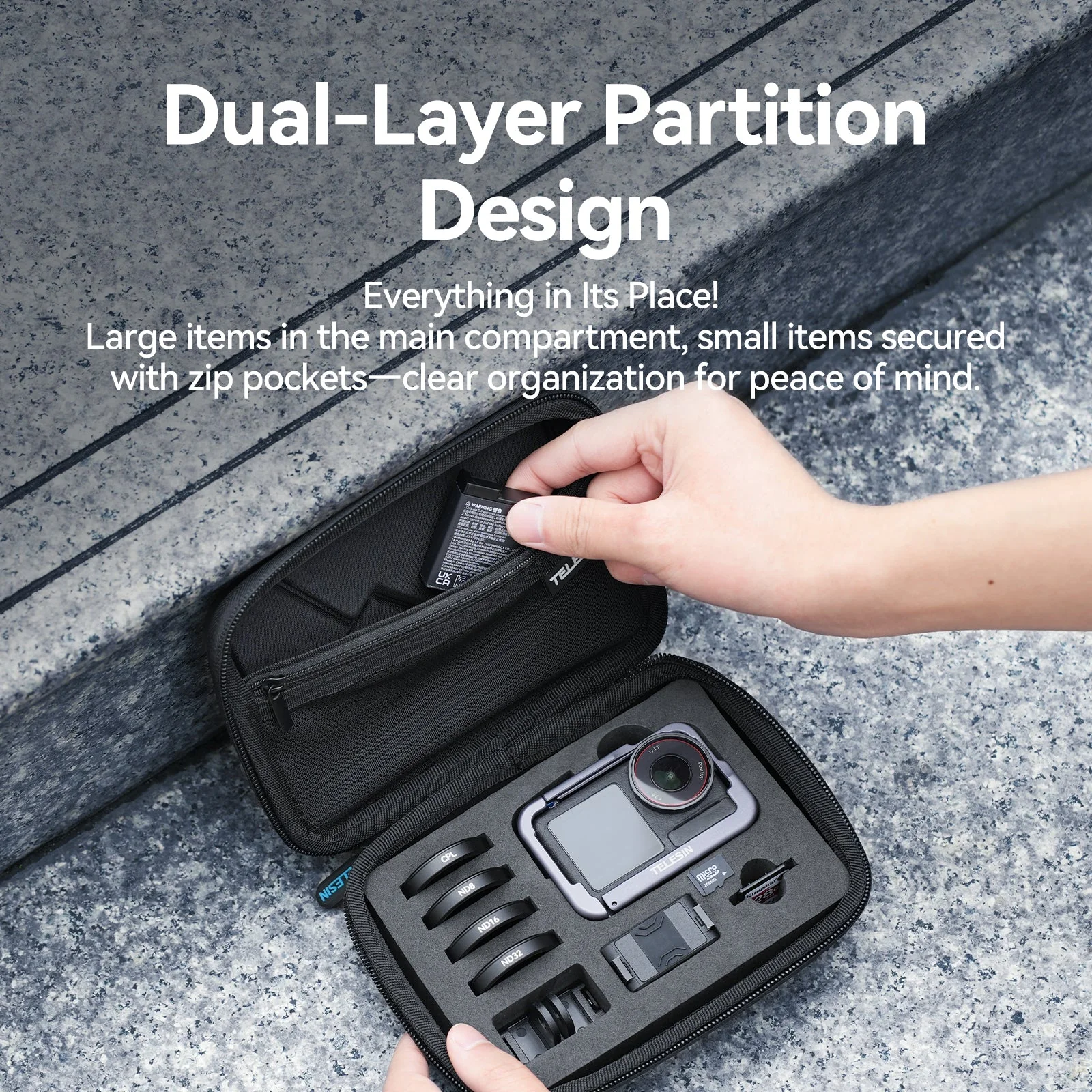 TELESIN Medium Shock-Resistant Case for Action Series - Image 4