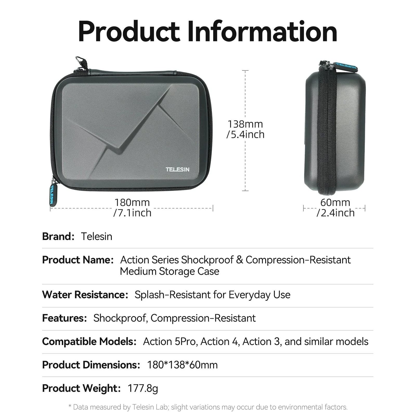 TELESIN Medium Shock-Resistant Case for Action Series - Image 9
