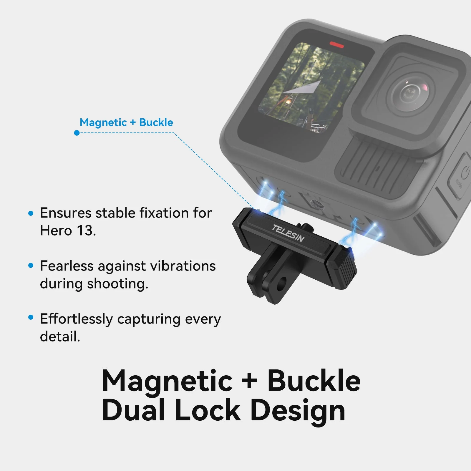 Metal Magnetic Quick Release Mount for Hero 13 - Image 6