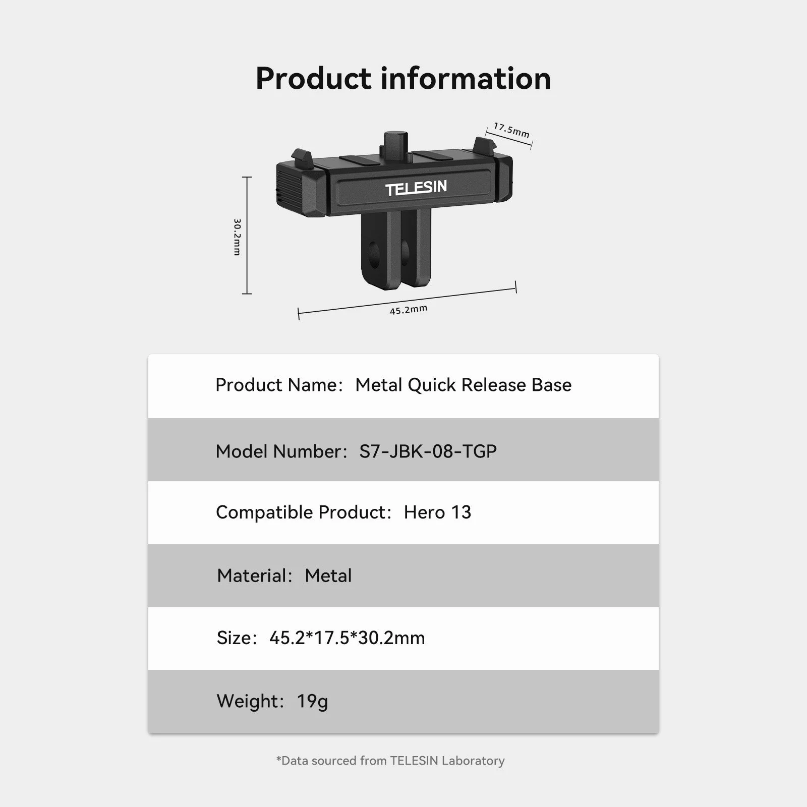 Metal Magnetic Quick Release Mount for Hero 13 - Image 8
