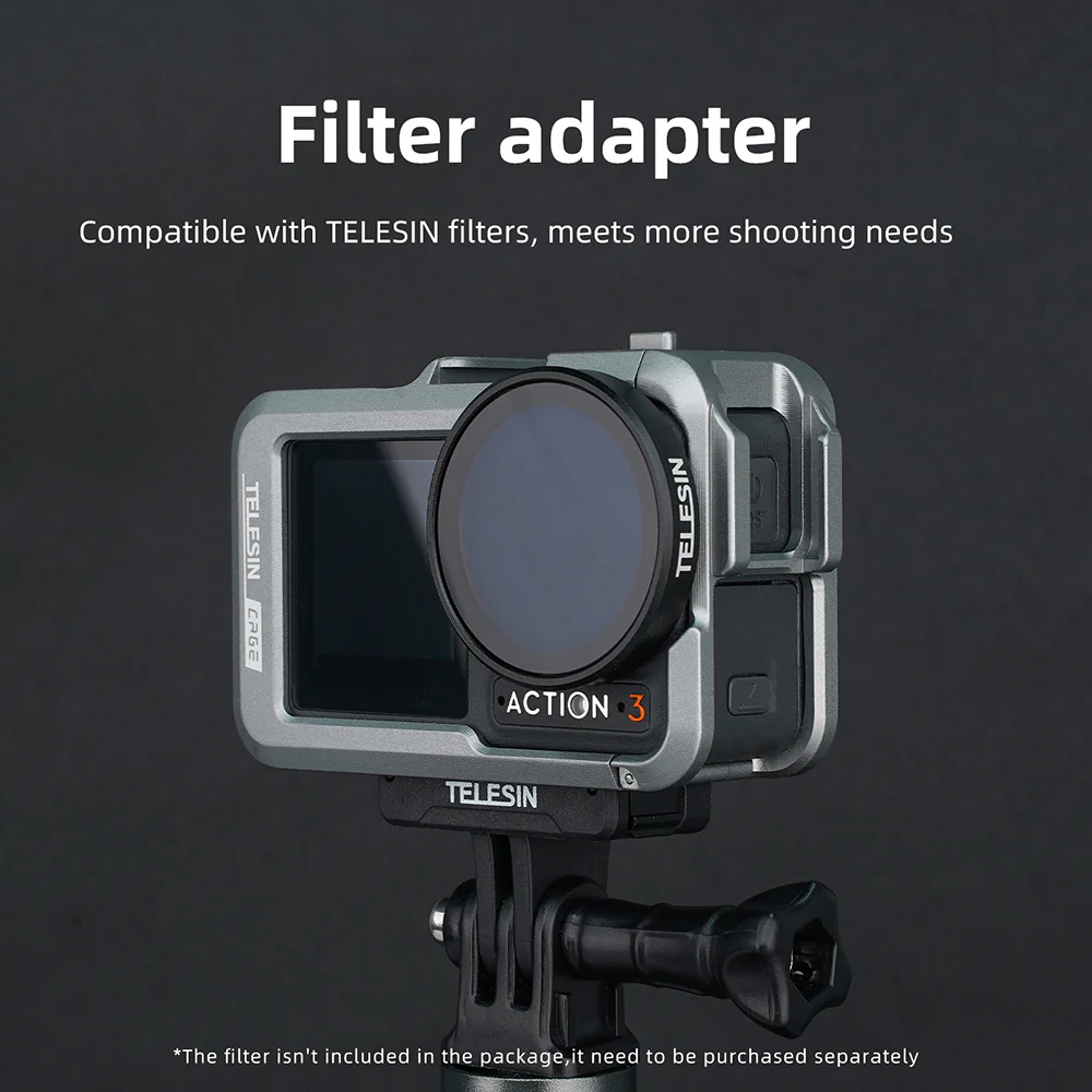 TELESIN Metal Rabbit Cage Frame for DJI ACTION 3/4 - Image 16