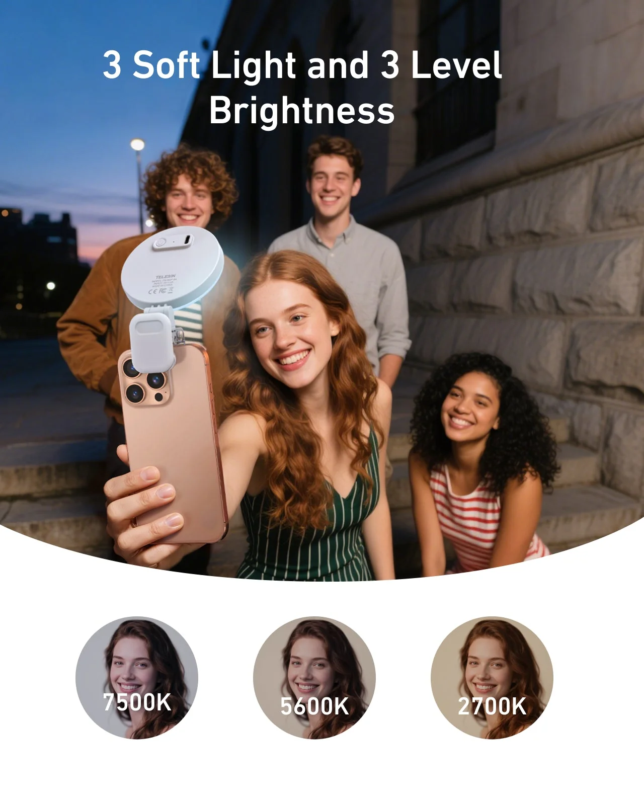 TELESIN Mobile phone beauty fill light - Image 3