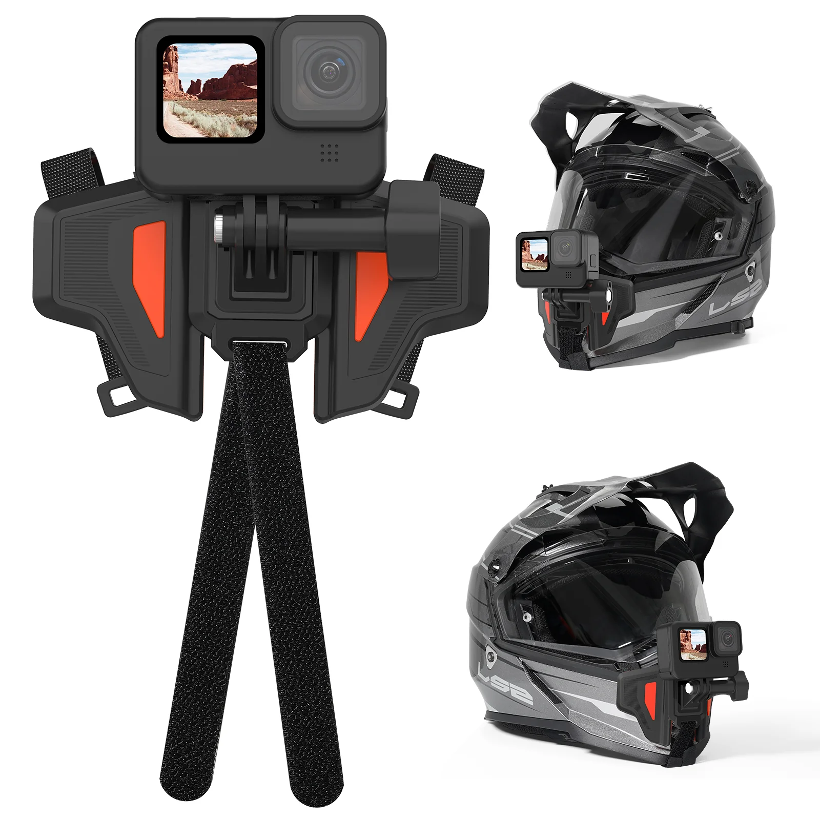 TELESIN Motorcycle Helmet Chin Strap Mount for Action Camera - Image 3