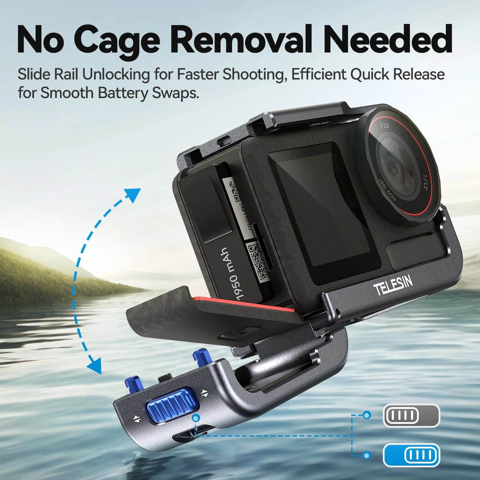 Ultra-light Metal Cage for DJl Action 5 Pro/4/3 - Image 4
