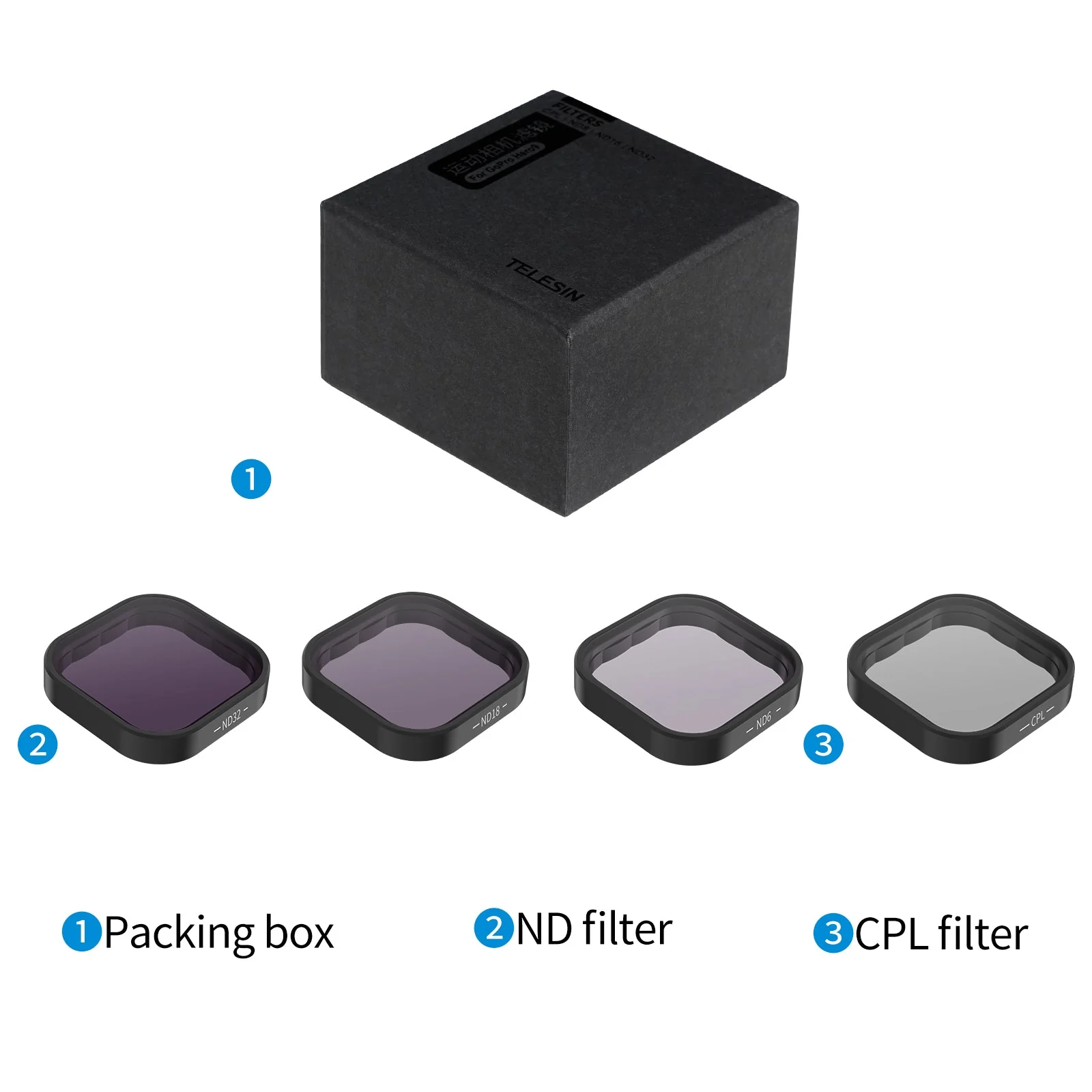 TELESIN ND & CPL Lens Filters Set for GoPro Hero 12/11/ 10/ 9/ Mini - Image 11