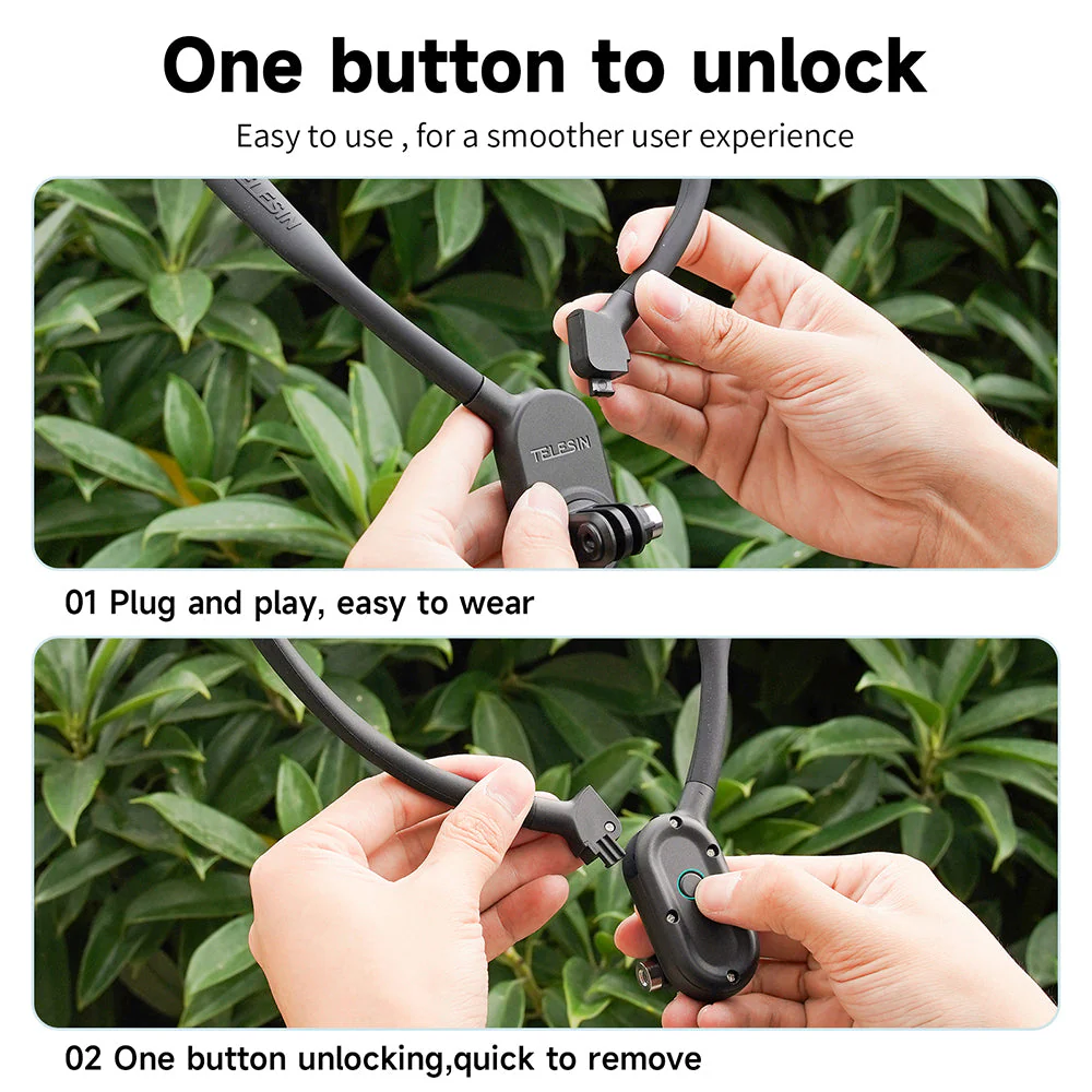 TELESIN Neck Holder Mount SE (No Magnetic) for Action Cameras/ Phones - Image 10