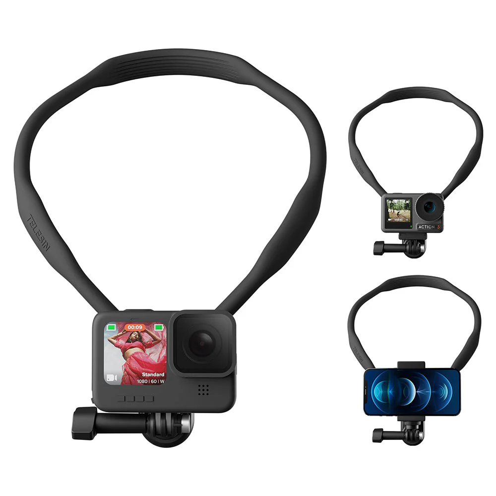 TELESIN Neck Holder Mount SE (No Magnetic) for Action Cameras/ Phones - Image 3