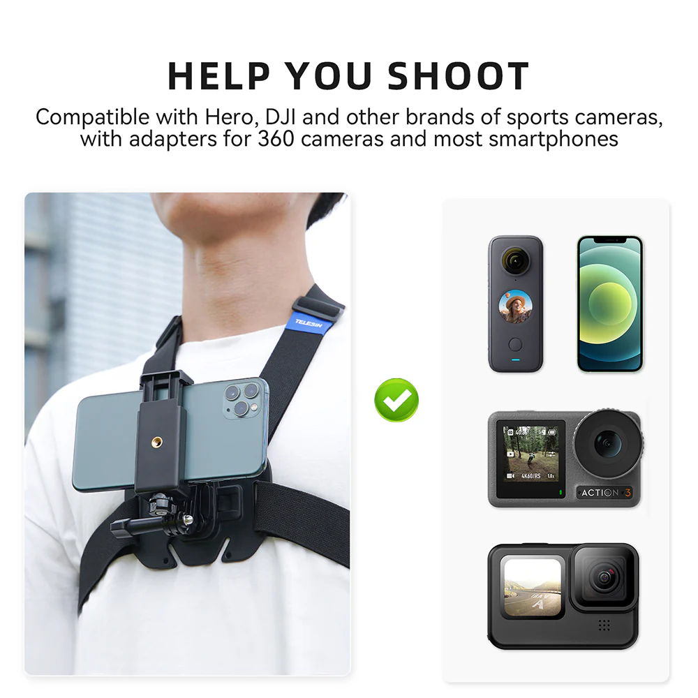 TELESIN New Vest Chest Strap for Action Cameras - Image 11