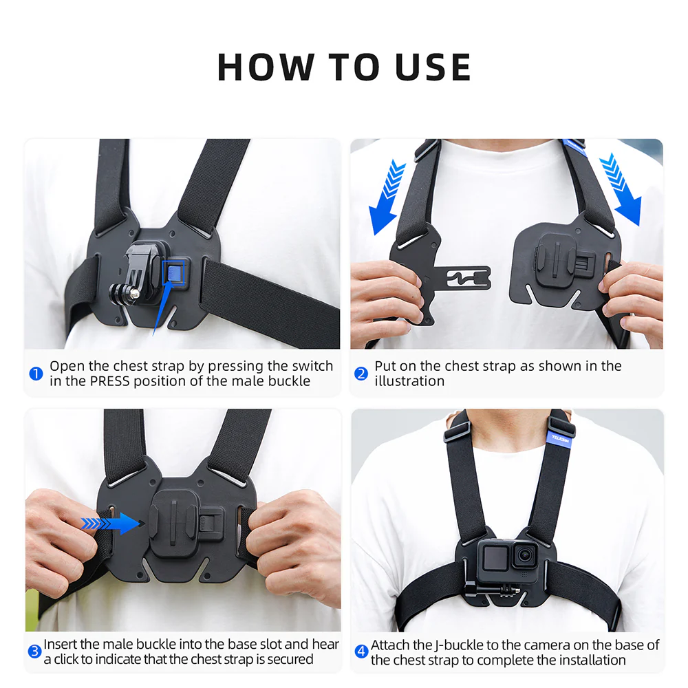 TELESIN New Vest Chest Strap for Action Cameras - Image 12