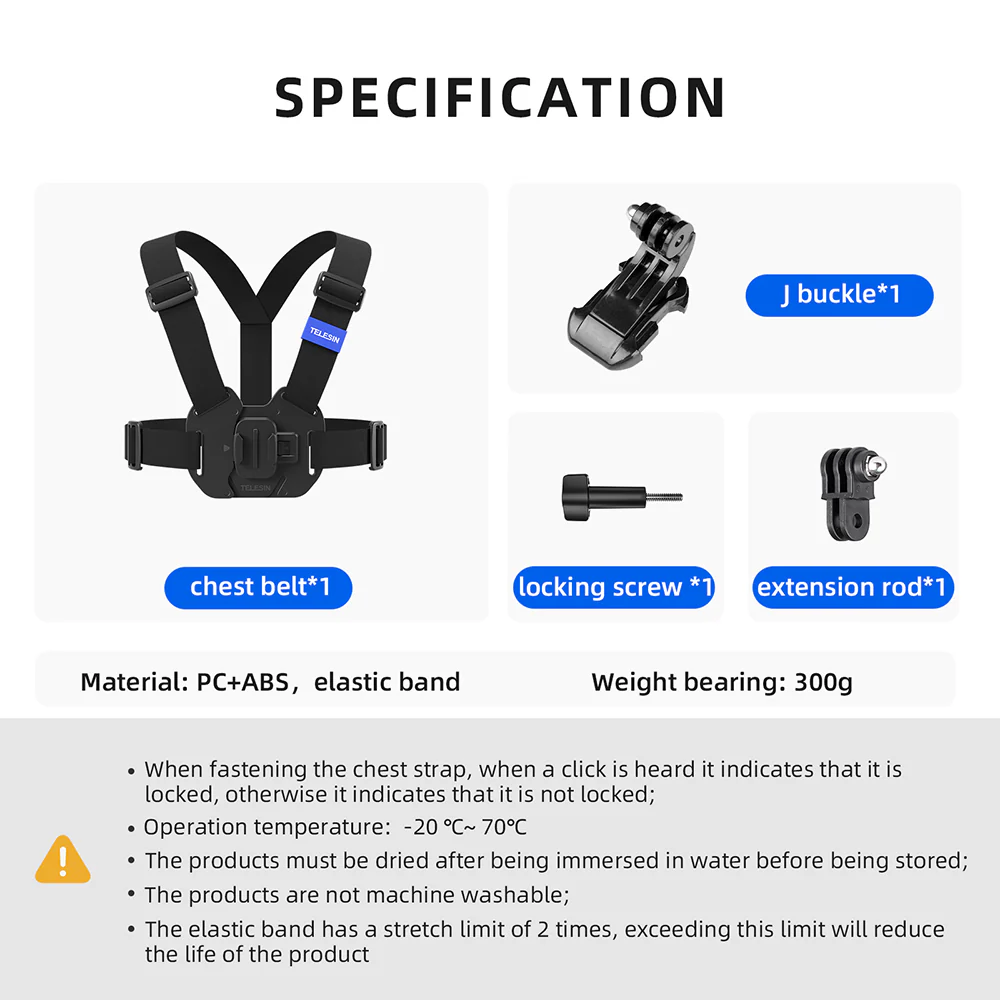 TELESIN New Vest Chest Strap for Action Cameras - Image 13