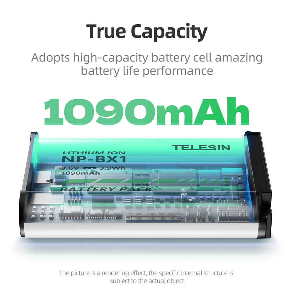 TELESIN NP-BX1 Battery for Sony - Image 12