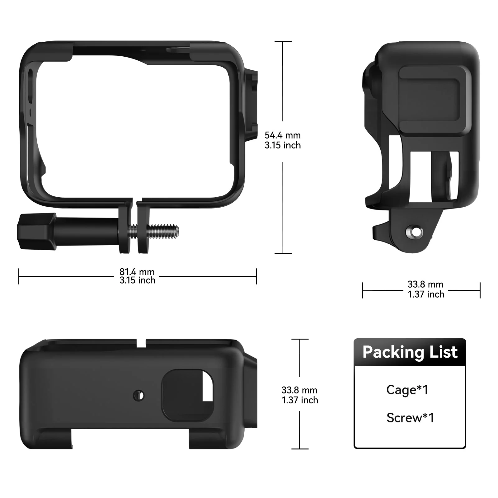 TELESIN Plastic Rabbit Cage Frame for Insta360 Ace Pro - Image 7