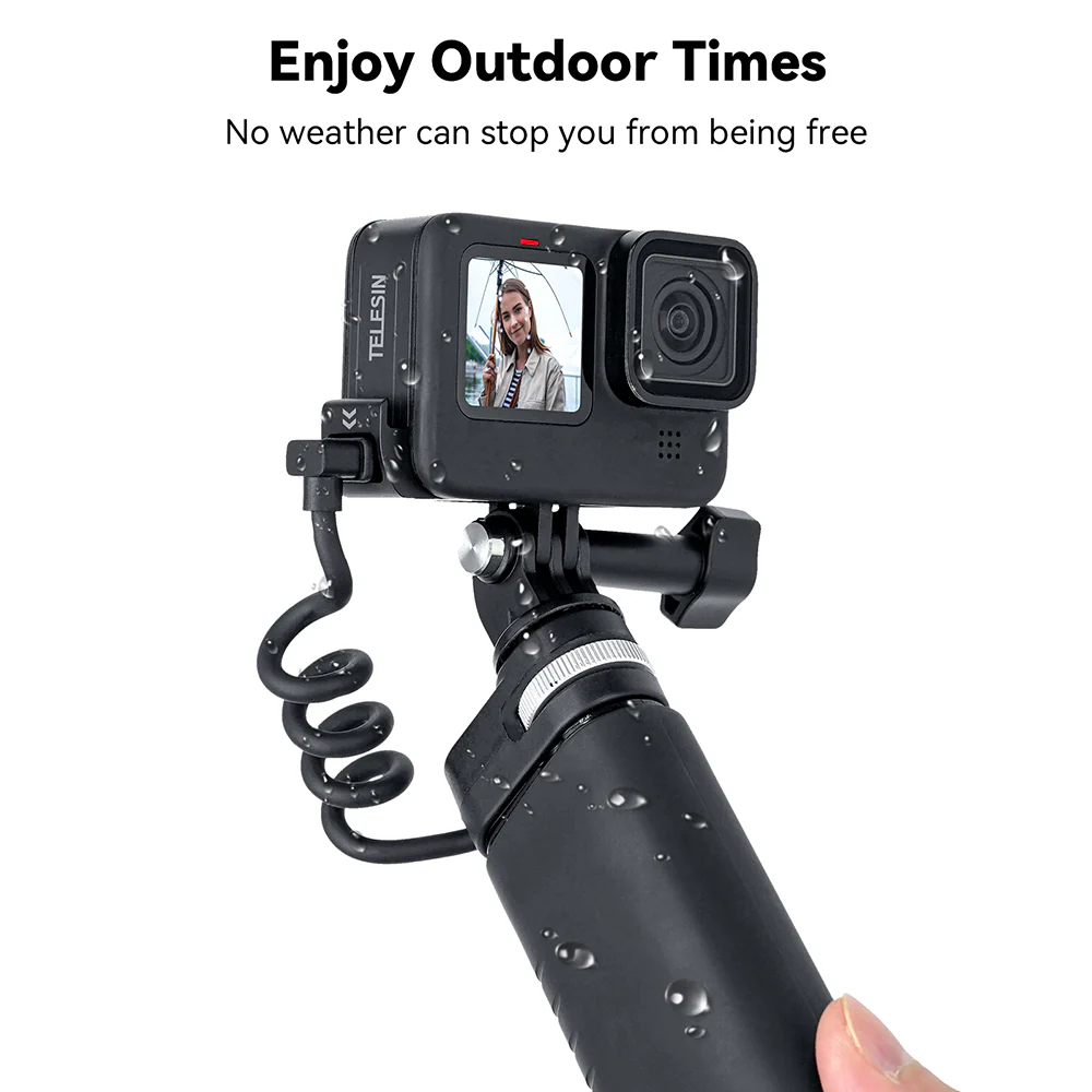 TELESIN Plastic Rechargeable Side Cover Rainproof Snowproof for GoPro 12/11/10/9 - Image 13