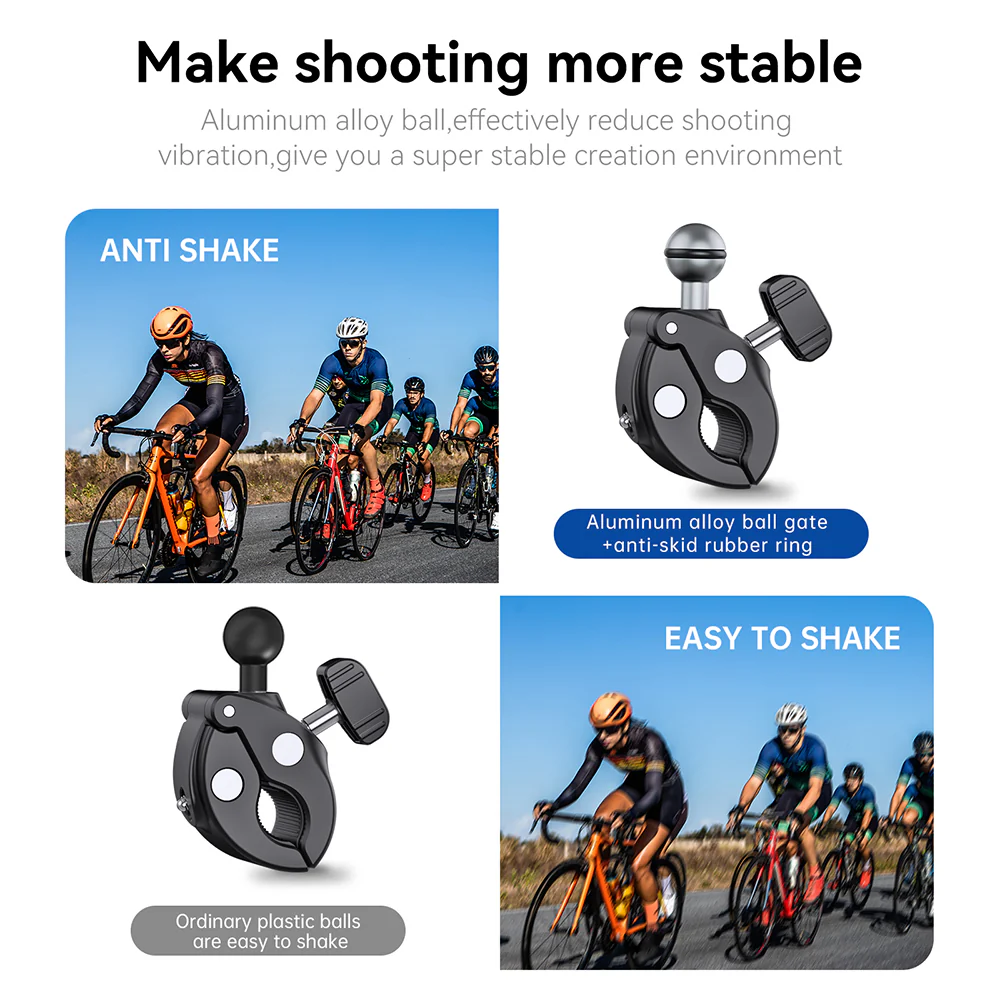 TELESIN Plastic Universal Handlebar Mount Tube Clamp - Image 6