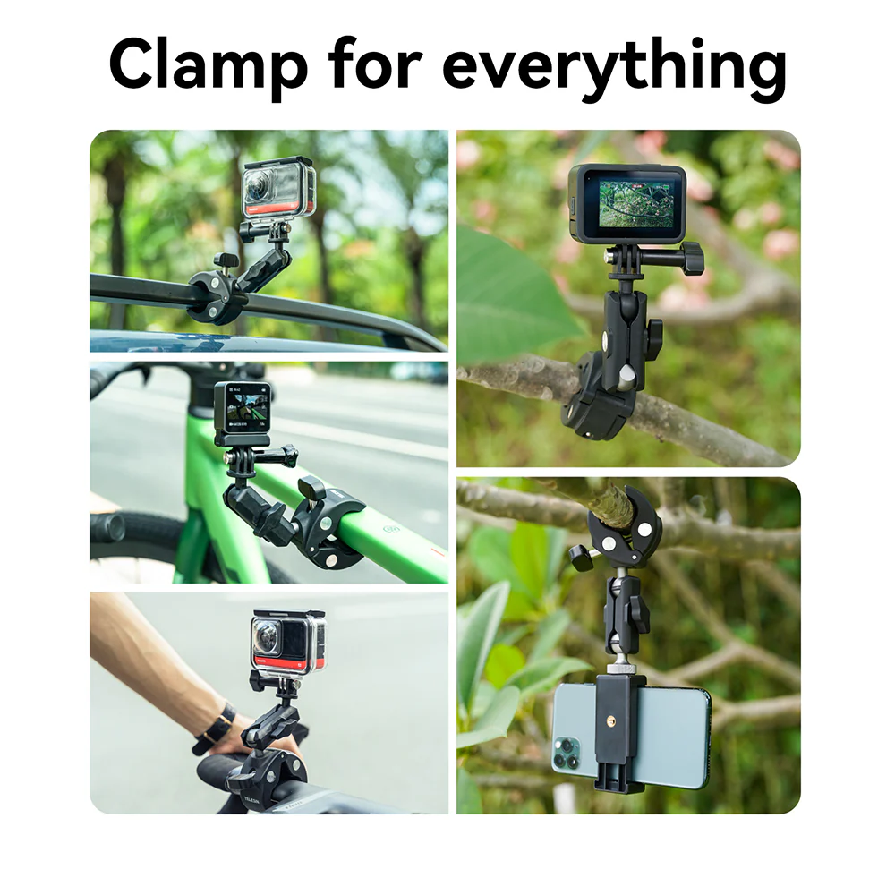 TELESIN Plastic Universal Handlebar Mount Tube Clamp - Image 7