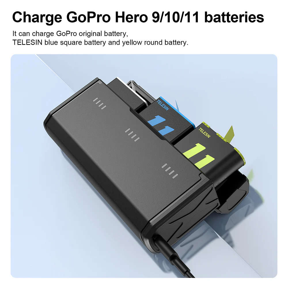 TELESIN Pocket Multifunctional Storage Charging Box for GoPro 9/10/11/12 - Image 9